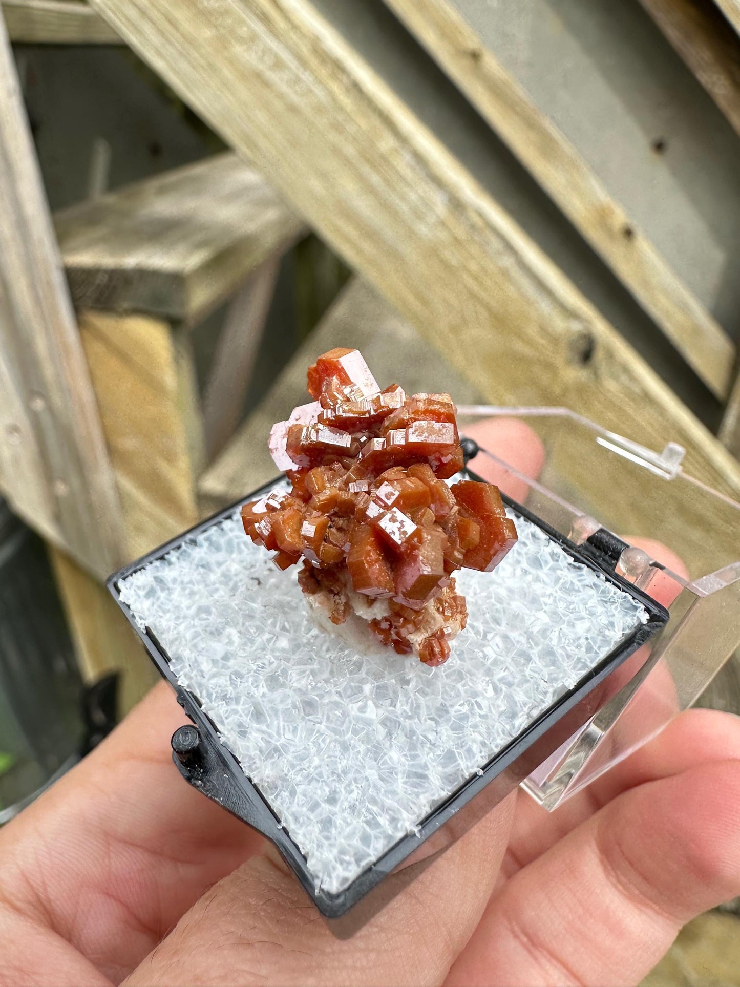 Bright Red Vanadinite Crystals from Morocco