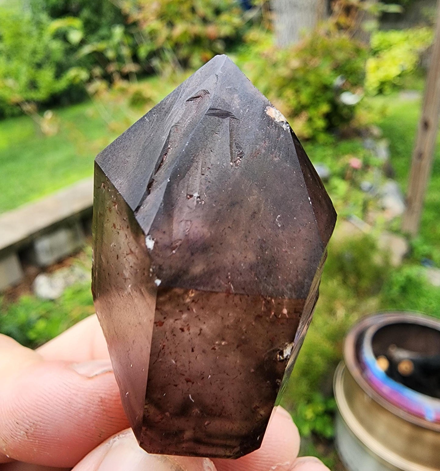 Smoky Amethyst Scepter with Hematite Inclusions from Chibuku Mine, Zimbabwe