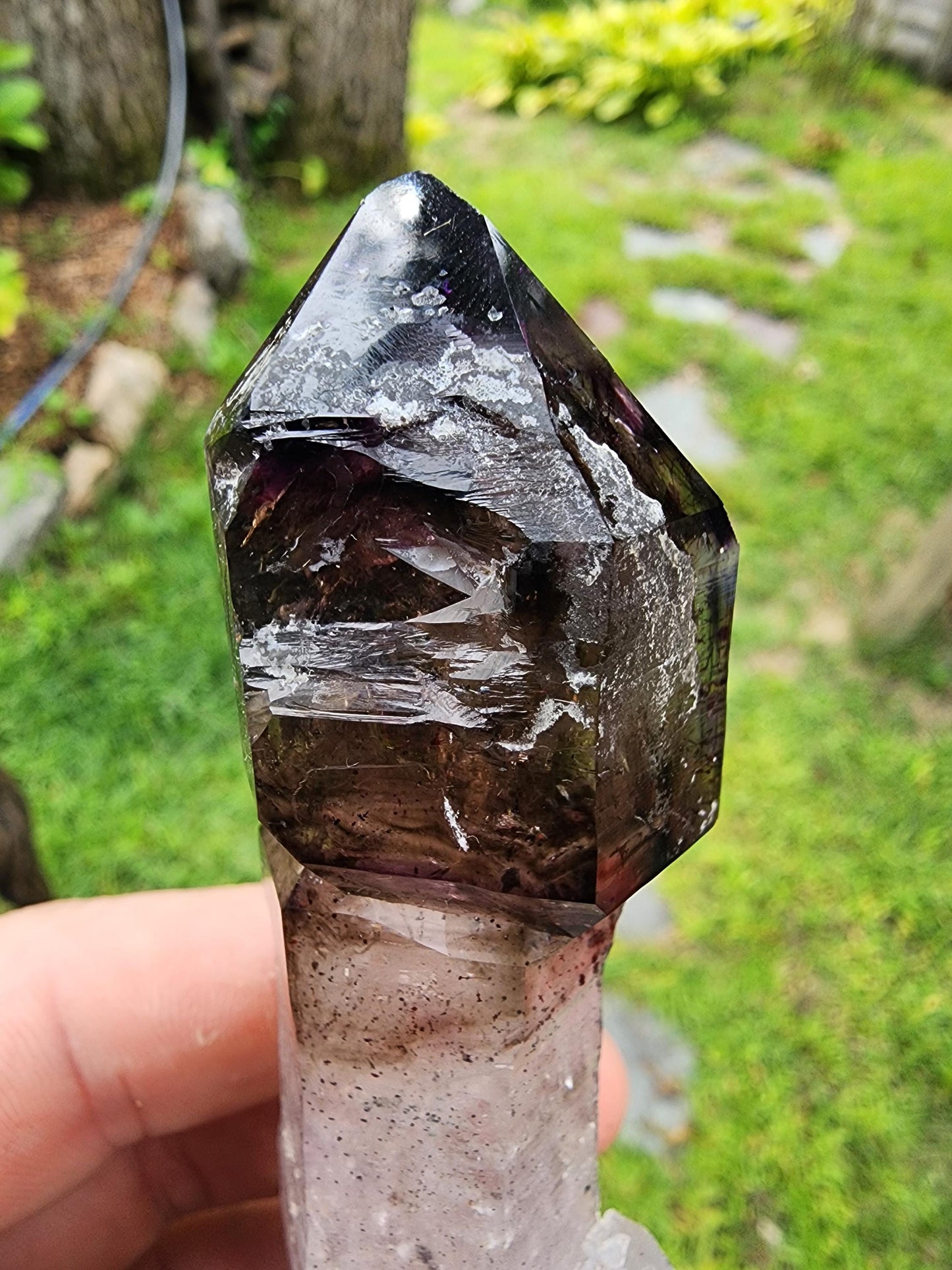 Smoky Amethyst Scepter with Hematite Inclusions from Chibuku Mine, Zimbabwe
