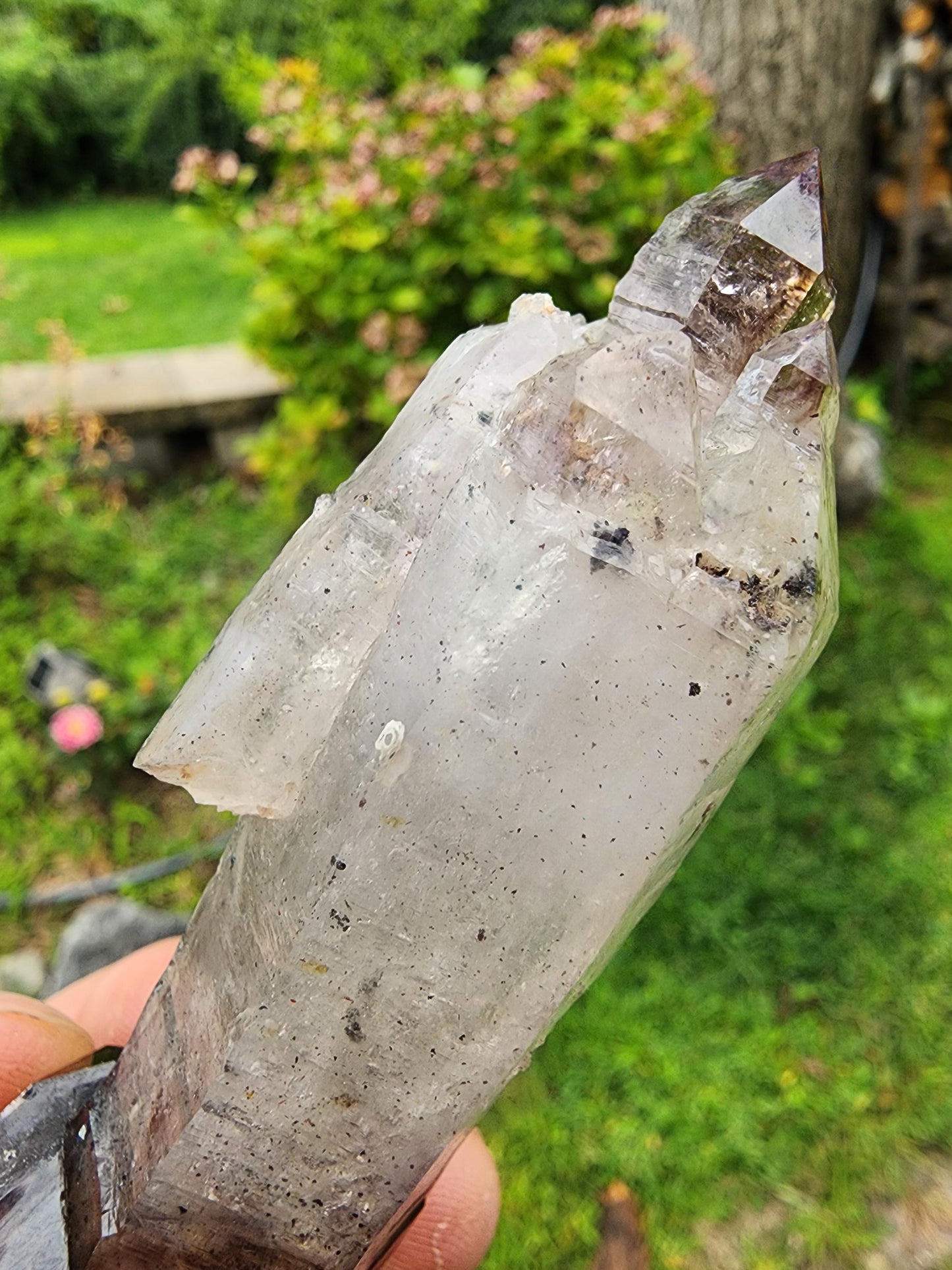 Smoky Amethyst Scepter with Hematite Inclusions from Chibuku Mine, Zimbabwe