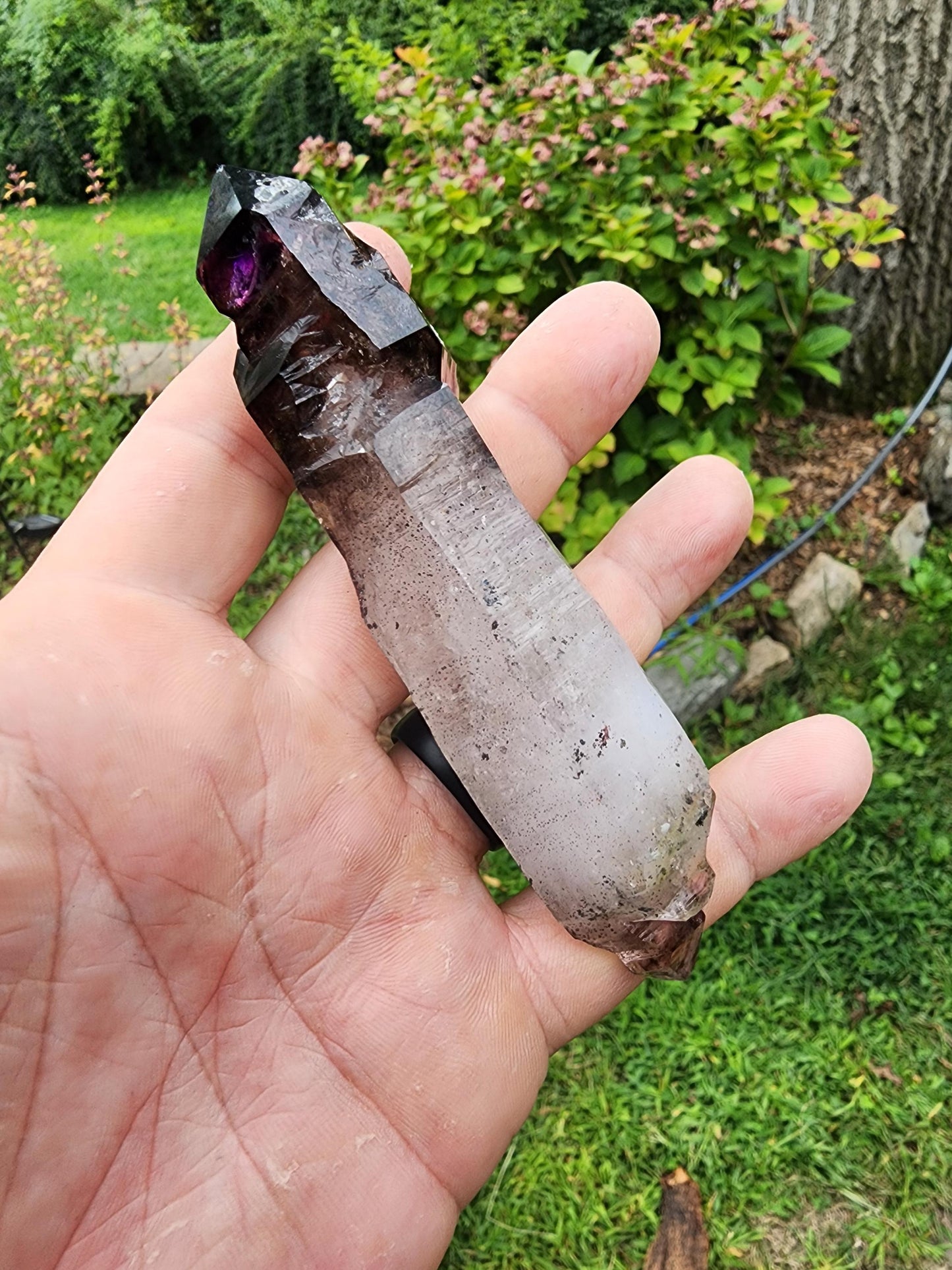 Smoky Amethyst Scepter with Hematite Inclusions from Chibuku Mine, Zimbabwe