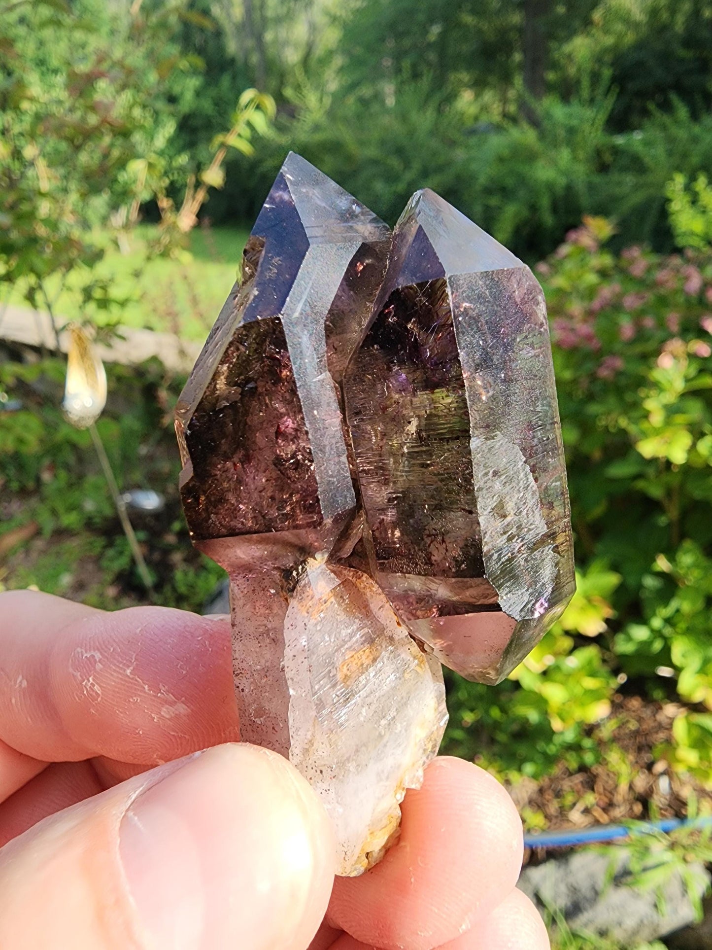 Smoky Amethyst Scepter with Hematite Inclusions from Chibuku Mine, Zimbabwe