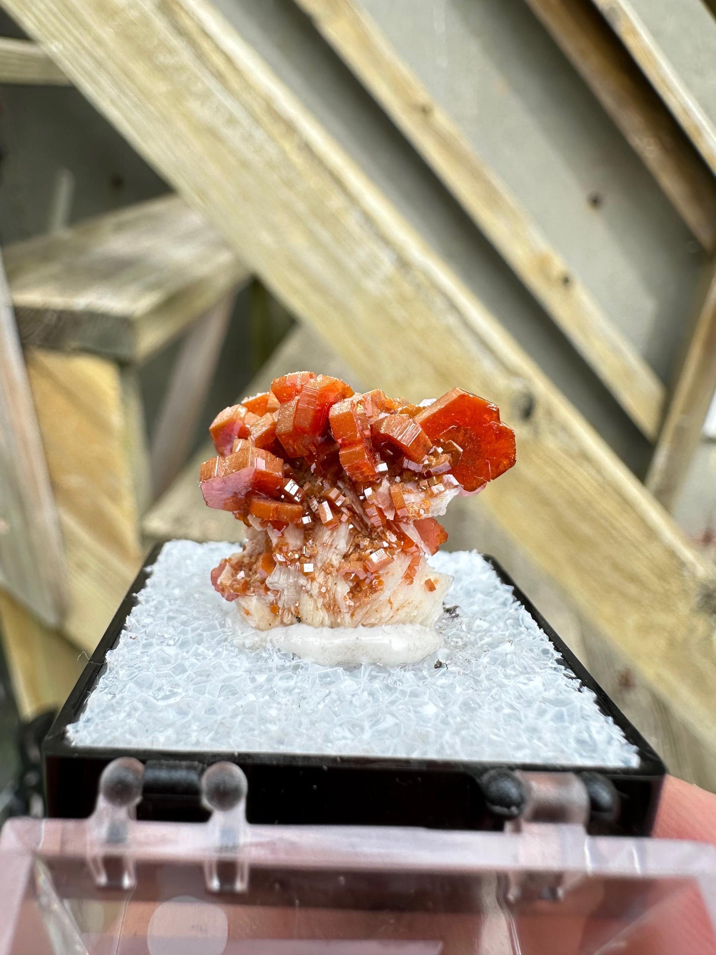 Bright Red Vanadinite Crystals from Morocco
