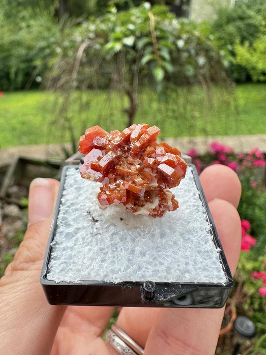 Bright Red Vanadinite Crystals from Morocco