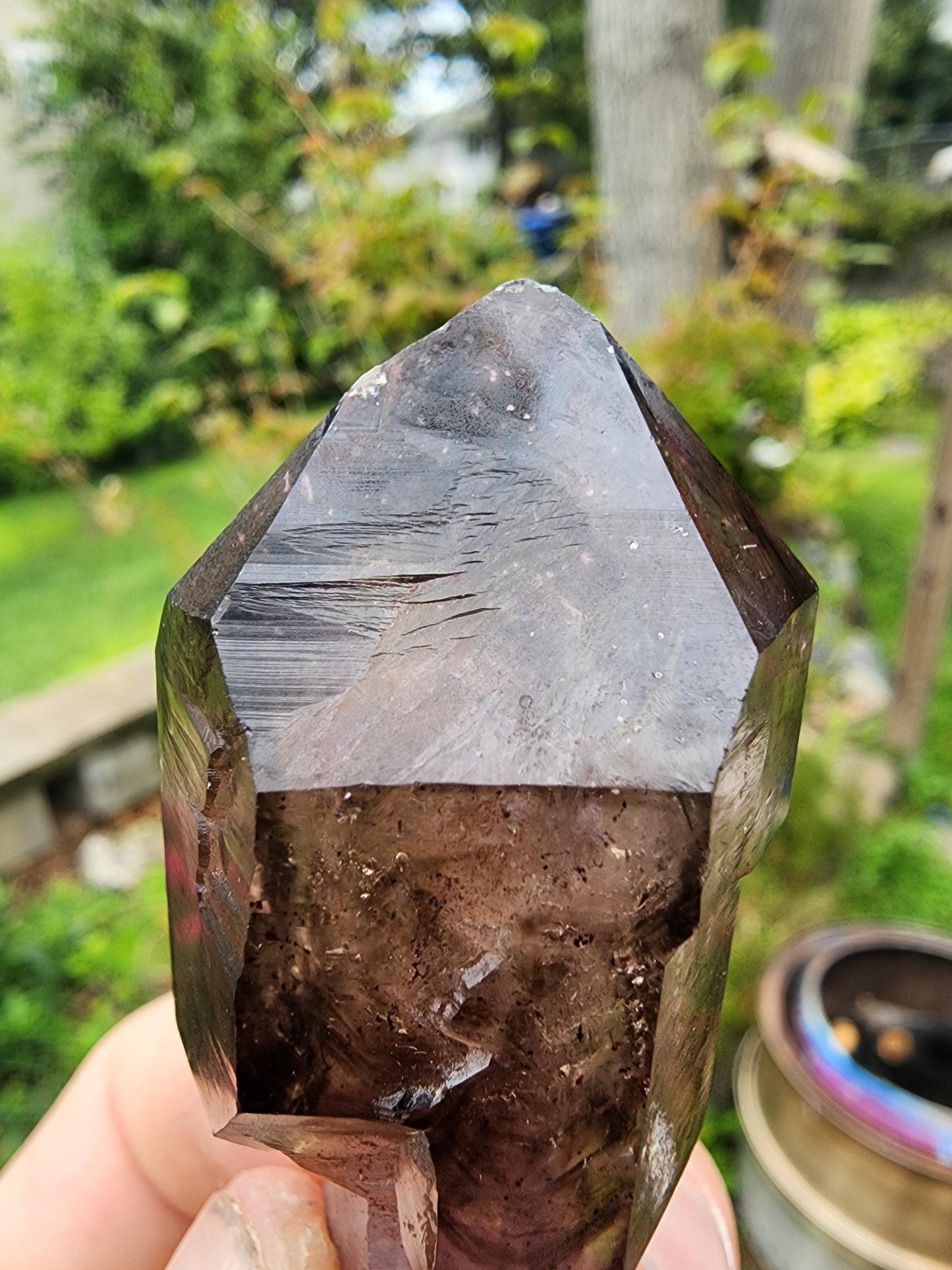 Smoky Amethyst Scepter with Hematite Inclusions from Chibuku Mine, Zimbabwe