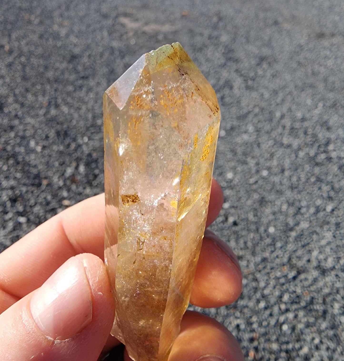 Natural Iridescent Quartz Point from Skardu, Pakistan