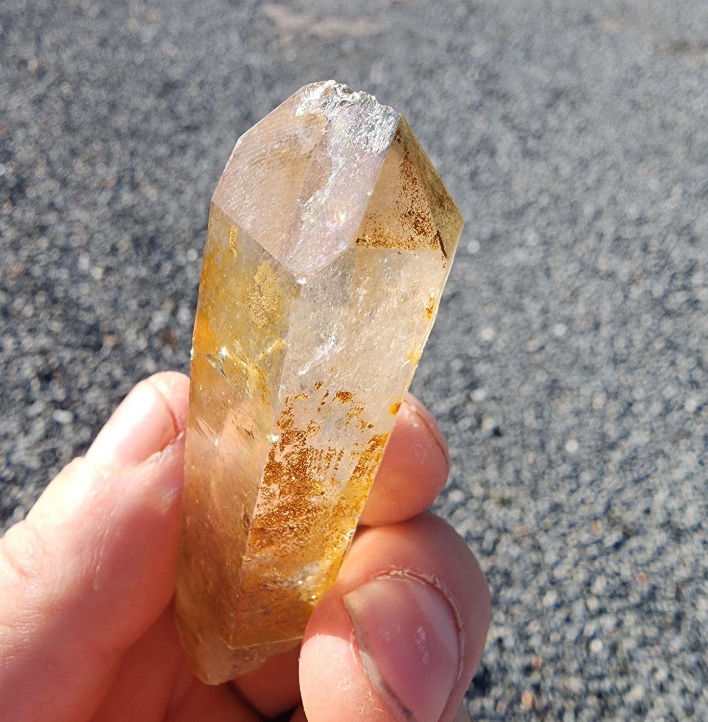 Natural Iridescent Quartz Point from Skardu, Pakistan