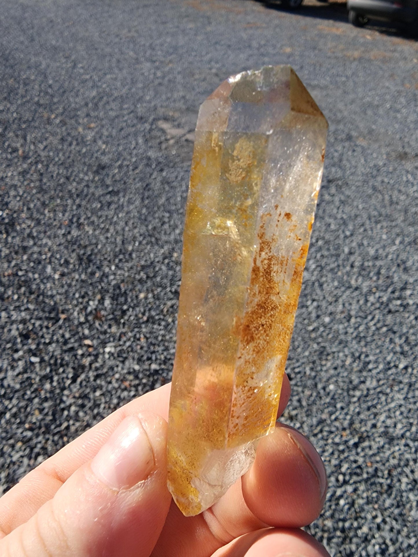 Natural Iridescent Quartz Point from Skardu, Pakistan