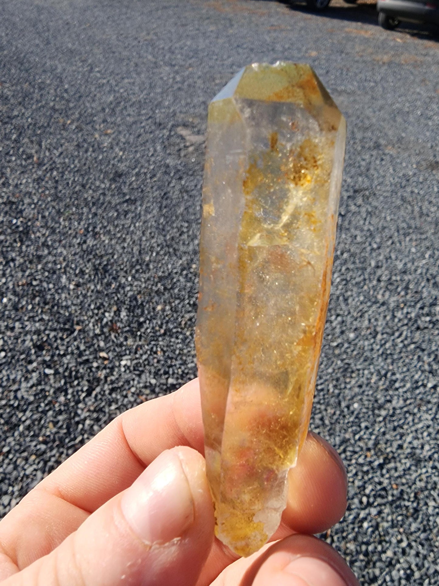 Natural Iridescent Quartz Point from Skardu, Pakistan