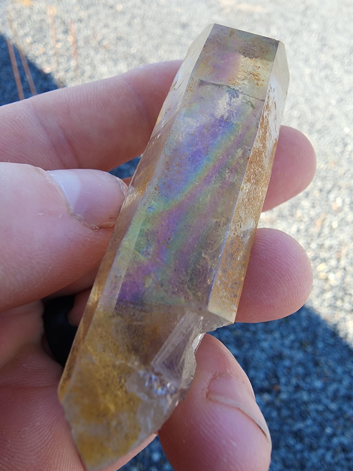 Natural Iridescent Quartz Point from Skardu, Pakistan